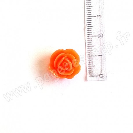 EPHEMERIA ROSE EN RESINE ORANGE VIF