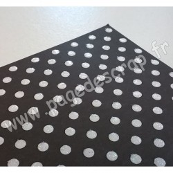 RAYHER PAPIER DOTS PAILLETTÉS NOIR 30.5 cm x 30.5 cm