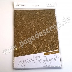 TONIC STUDIOS CRAFT PERFECT PAPIER SPECIAL A4 x5 150g COPPER FEATHERS