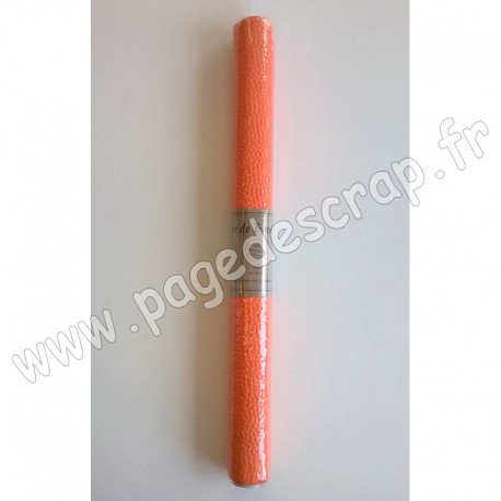 TOGA L'OR DE BOMBAY ROULEAU 38 cm x 56 cm EFFET CUIR ORANGE