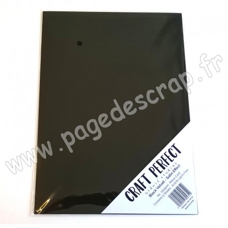 TONIC STUDIOS CRAFT PERFECT MIRROR CARD SATIN A4 x5 250g BLACK VELVET