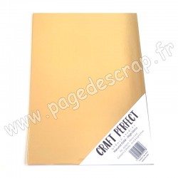 TONIC STUDIOS CRAFT PERFECT MIRROR CARD GLOSSY A4 x5 250g HARVEST GOLD