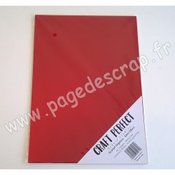TONIC STUDIOS CRAFT PERFECT MIRROR CARD SATIN A4 x5 250g SCARLET ORGANZA