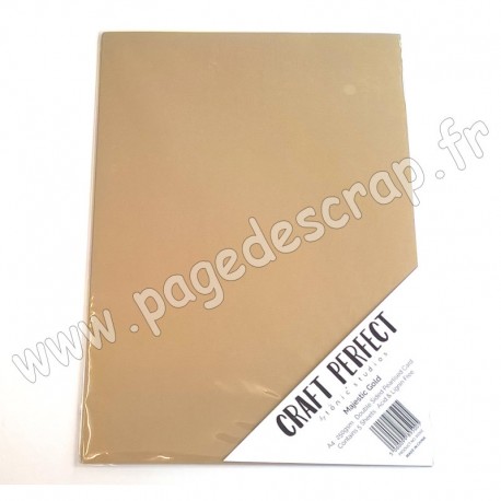 TONIC STUDIOS CRAFT PERFECT PEARLESCENT CARD A4 x5 250g MAJESTIC GOLD