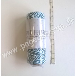 TONIC STUDIOS STRIPED BAKERS TWINE 2 mm x 25 m TEAL BLUE