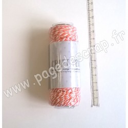 TONIC STUDIOS STRIPED BAKERS TWINE 2 mm x 25 m CLEMANTIN ORANGE