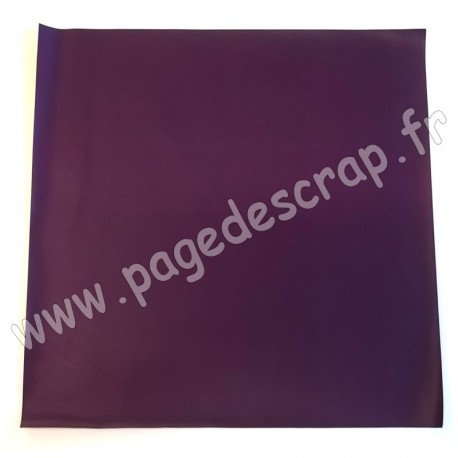 ARTEMIO FEUILLE SIMILI CUIR 30 cm x 30 cm 0,7 mm JAPAN MAUVE