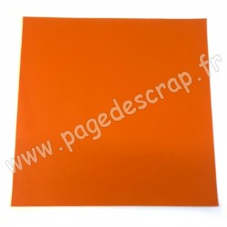 ARTEMIO FEUILLE SIMILI CUIR 30 cm x 30 cm 0,7 mm JAPAN ORANGE