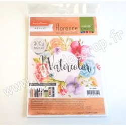 FLORENCE PAPIER AQUARELLE 300 g A4   x10 feuilles