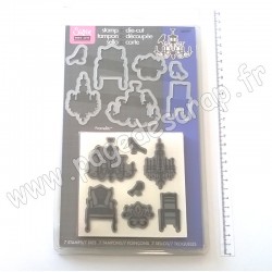 SIZZIX FRAMELITS DIE SET SET STAMP 7 pièces CHANDELIERS