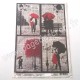 CIAO BELLA PAPIER DE RIZ A4  LOVE IS AN UMBRELLA