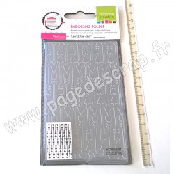 VAESSEN CREATIVE EMBOSSING FOLDER 7.6 cm x 12.7 cm ORNATE ARROWS