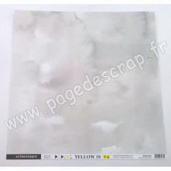 FLORILEGES DESIGN COLLECTION YELLOW PAPIER UNI GRIS DOUX  30.5 cm x 30.5 cm