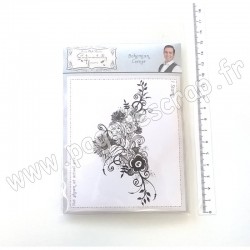 CREATIVE EXPRESSIONS SENTIMENTALLY YOURS BOHEMIAN RUBBER STAMP CORNER A6