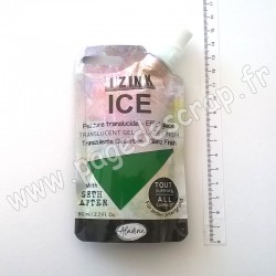 IZINK ICE PEINTURE TRANSLUCIDE EFFET GLACÉ 80 ml VERT MENTHE