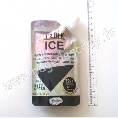 IZINK ICE PEINTURE TRANSLUCIDE EFFET GLACÉ 80 ml NOIR RÉGLISSE