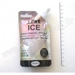IZINK ICE PEINTURE TRANSLUCIDE EFFET GLACÉ 80 ml ARGENT