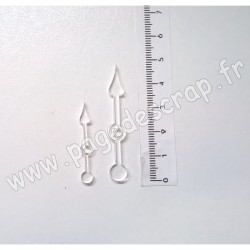 PDS SUJET PLEXI FLIPETTES AIGUILLES 2   2 pièces