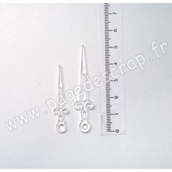 PDS SUJET PLEXI FLIPETTES AIGUILLES ANTIQUE 1   2 pièces