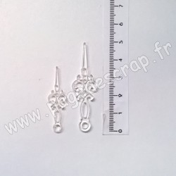 PDS SUJET PLEXI FLIPETTES AIGUILLES ANTIQUE 2   2 pièces