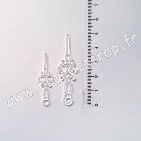 PDS SUJET PLEXI FLIPETTES AIGUILLES ANTIQUE 2   2 pièces