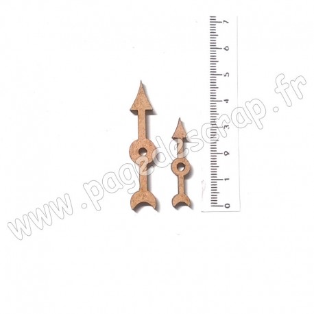 PDS SUJET BOIS FLIPETTES AIGUILLES 3   x2