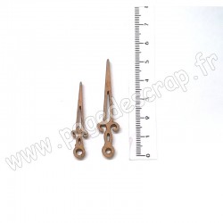 PDS SUJET BOIS FLIPETTES AIGUILLES ANTIQUE 1   x2