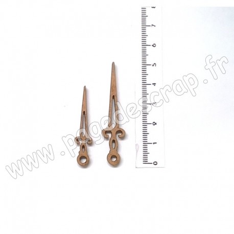 PDS SUJET BOIS FLIPETTES AIGUILLES ANTIQUE 1   x2