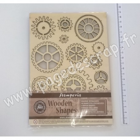 STAMPERIA WOODEN FRAMES A5 - GEARS