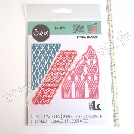 SIZZIX LYNDA KANASE THINLITS DIE SET x3 MACRAMÉ MASKS