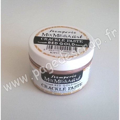 K3P57   STAMPERIA CRACKLE PASTE 150ml RED GOLD