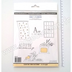 CHOU & FLOWERS COLLECTION BRIN D'AUTOMNE TAMPON "A IS FOR APPLE"