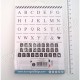 FDDC220001   FLORILEGES DESIGN DIE-CUTS ÉTIQUETTES ALPHABET BLANC NOIR (x 56 pièces)