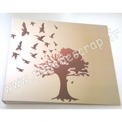 CLA10   EASY SCRAP CLASSEUR BEIGE ARBRE 4 ANNEAUX