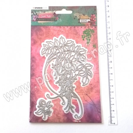 STENCILJL06   STUDIO LIGHT CUTTING & EMBOSSING DIES JUST LOU BOTANICAL COLLECTION Nr.06