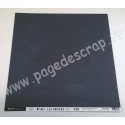 FDPU320003   FLORILEGES DESIGN  LES PAPIERS UNIS 23 BLEU DENIM 30.5 cm x 30.5 cm