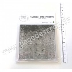 T0920-TE114   COMPTOIR DU SCRAP TAMPON TRANSPARENT CHEVRON TACHÉ