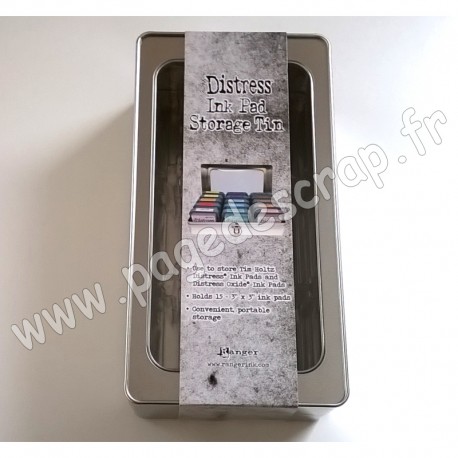 TDA68075   RANGER TIM HOLTZ DISTRESS INK PAD STORAGE TIN (pour 15 pads)