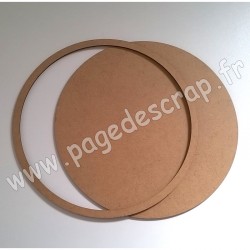 PDS CADRE BOIS ROND AVEC FOND diam.25,5 cm