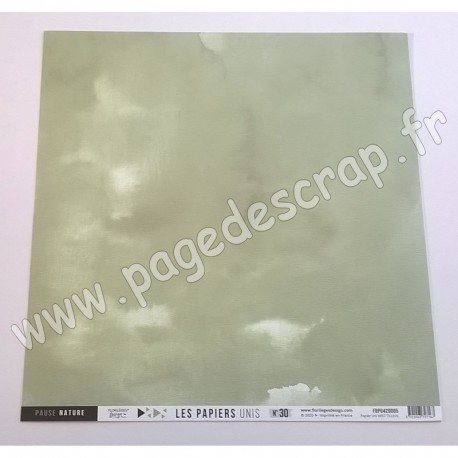 FDPU420005   FLORILEGES DESIGN  LES PAPIERS UNIS 30 VERT TILLEUL 30.5 cm x 30.5 cm