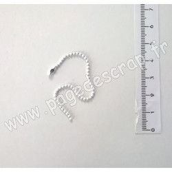 CHAÎNETTE BOULE BLANCHE 1,5 mm x 10 cm