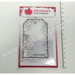 FRM013   CREATIVE EXPRESSIONS WOODWARE TAMPON CLEAR SMALL PAPER TAG