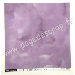 FDPU121005   FLORILEGES DESIGN  LES PAPIERS UNIS 35 VIOLET DE GIVERNY 30.5 cm x 30.5 cm