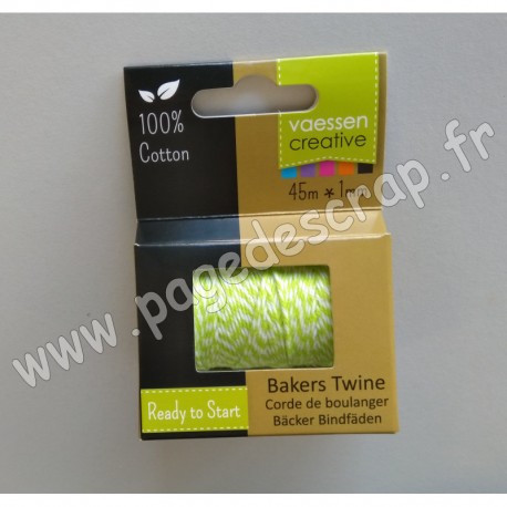 3908-044   VAESSEN FIL BAKERS TWINE 45m GREEN-WHITE