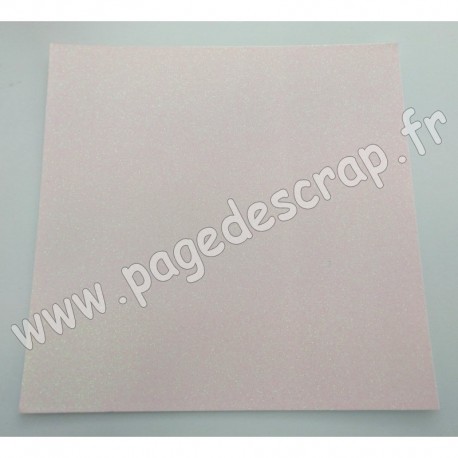 2111-025   FLORENCE PAPIER PAILLETÉ AUTO ADHÉSIF 30.5cm x 30.5cm PEARL