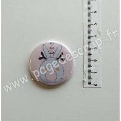 LORELAI DESIGN COLLECTION NATURE BLANCHE BADGE LAPIN DOS