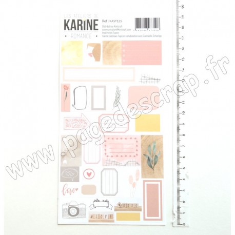 KASTE25   LES ATELIERS DE KARINE ROMANCE STICKERS ÉTIQUETTES