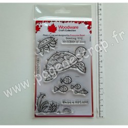 FRS922   CREATIVE EXPRESSIONS TAMPON CLEAR WOODWARE SEA TURTLE