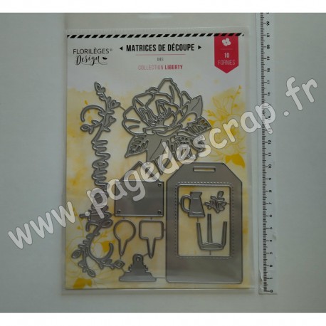 FDD122001   FLORILEGES DESIGN LIBERTY OUTILS DE DÉCOUPE MOMENTS FLEURIS