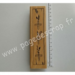 FF122008  FLORILEGES DESIGN COLLECTION LIBERTY TAMPON BOIS PLANCHE DÉCO